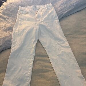 Reformation Crop Ivory Jeans 29